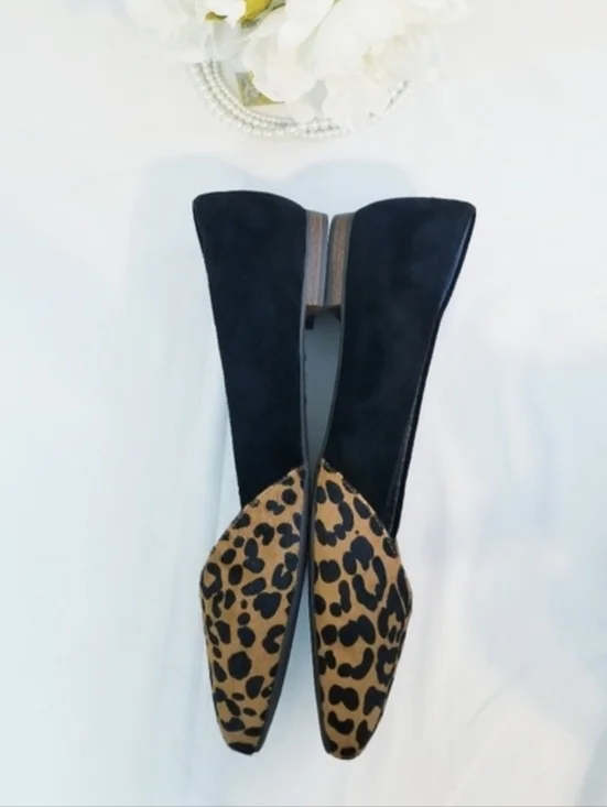 Dr. Scholl's Allow Leopard Print Pointed Toe Flats Memory Foam Cool Fit NWT - Picture 6 of 12